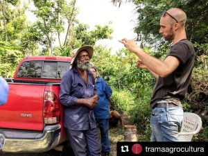 Growing Dutchman Puerto Rico Natural Fiber Project - Meeting with local Puerto Rican Farmers Visiting Local Smallholder Farmers - Chris talking to local farmer Miguel Cora about the History of Cotton in Puerto Rico